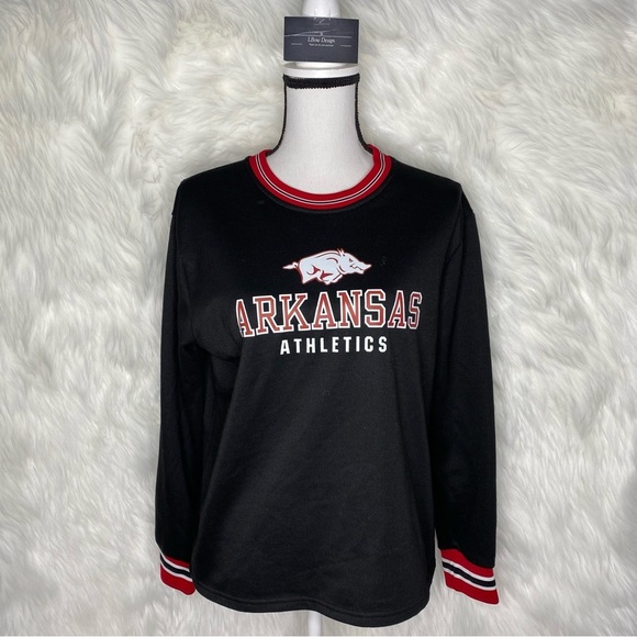 Arkansas Razorbacks Black University of Arkansas Sweatshirt Size Medium - Picture 7 of 7